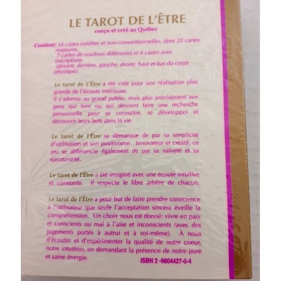 Le Tarot de L'etre NEW Linda Maltais FRENCH Edition Cards Sealed Tarot of Life - Picture 7 of 7